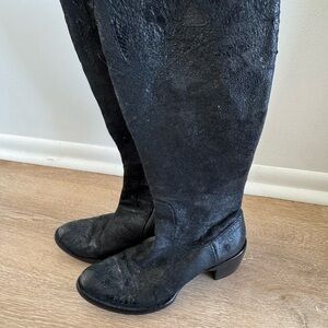 Women's Barneys NY Black Riding Western Boots